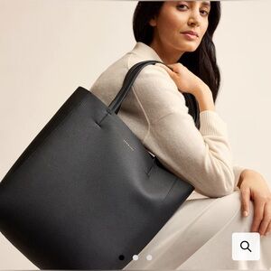 Faux Black leather Love & Lore Black Tote Bag